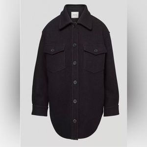 Wilfred Free, The Ganna Shirt Jacket.  Merino wool, black, size small.
